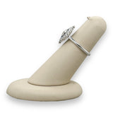 18K W Gold 0.26ctw Sapphire and H/SI2 0.67ctw Diamond Ring