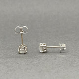 Estate 14K W Gold 0.55ctw H-I/VS1 Diamond Stud Earrings