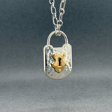 Estate Tiffany & Co. SS 18 Padlock Pendant
