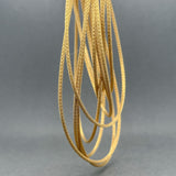 Estate 18K Y Gold 10 Strand Wheat Necklace