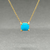 Estate David Yurman 18K Y Gold Turquoise & Diamond Petite Chatelaine Pendant