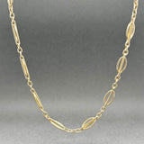 Estate 14K Y Gold Fancy Link 15.75” Watch Fob Chain