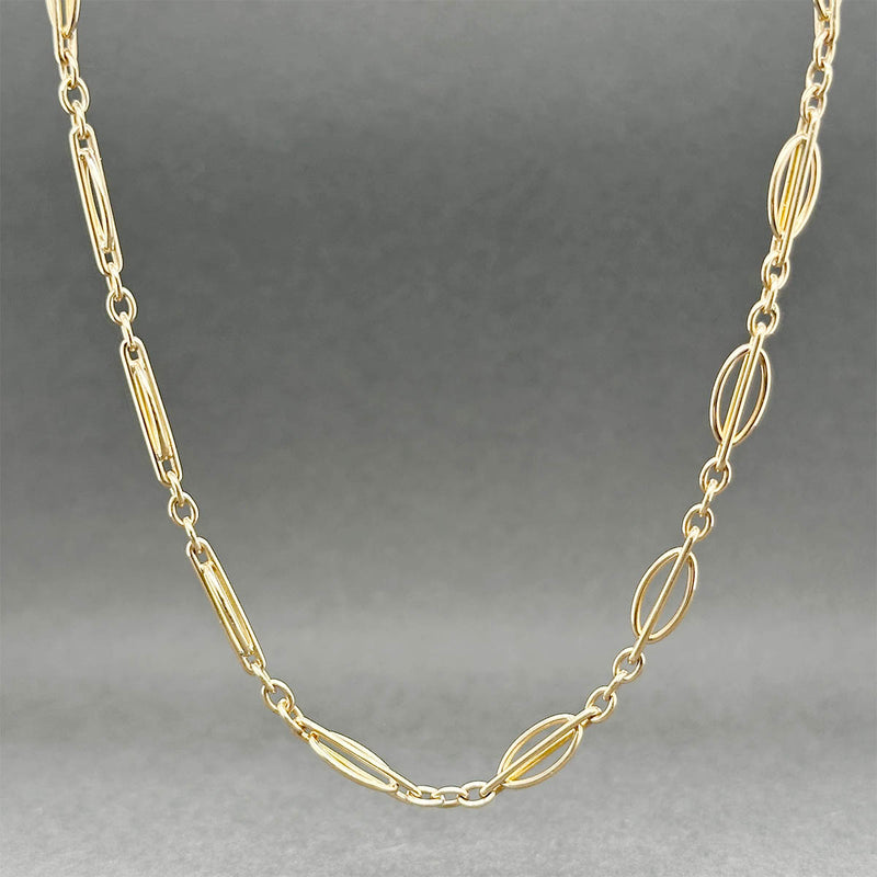 Estate 14K Y Gold Fancy Link 15.75” Watch Fob Chain