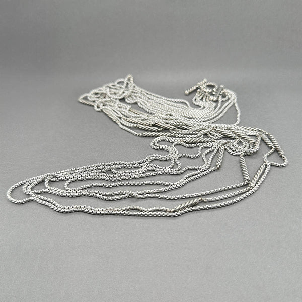 Estate David Yurman SS 5 Chain Station Necklace