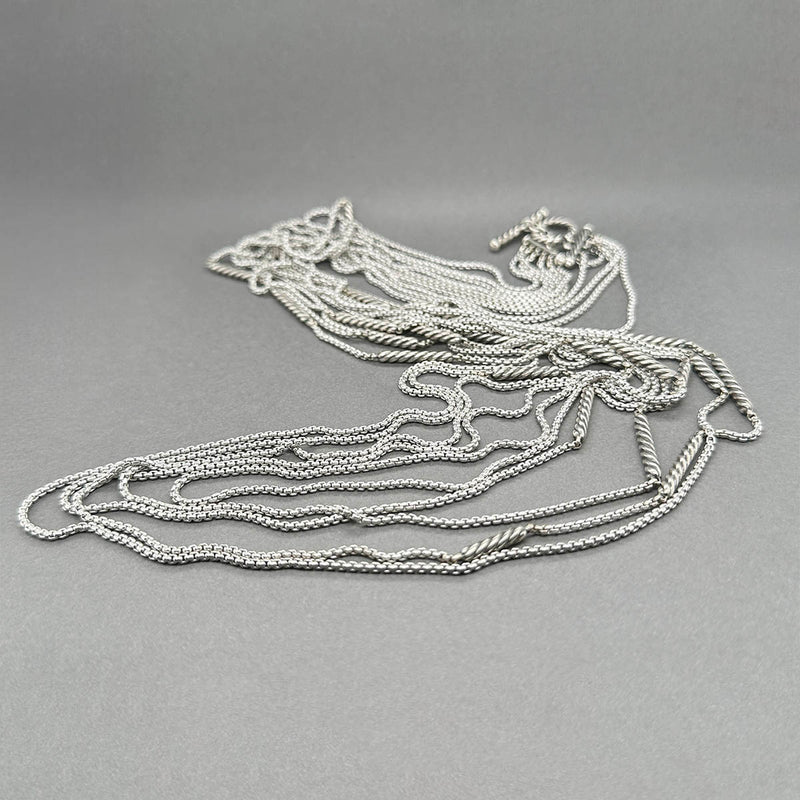 Estate David Yurman SS 5 Chain Station Necklace