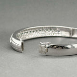 Estate Levian 14K W Gold 2.09ctw Chrysoberyl & 1.54ctw Diamond Bracelet