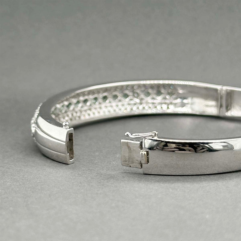 Estate Levian 14K W Gold 2.09ctw Chrysoberyl & 1.54ctw Diamond Bracelet