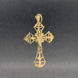 Estate 14K Y Gold 38mm Cross Pendant