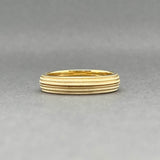 Estate 18K Y Gold 4.35mm Set of 2 Milgrain Rings