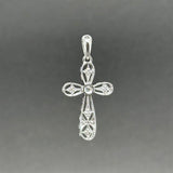 Estate 14K W Gold 0.04ct K/I2 Diamond Cross Pendant