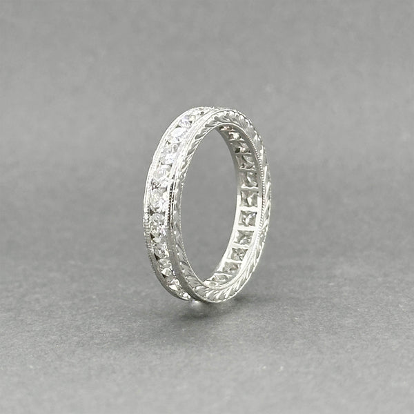 Estate Platinum 1.25ctw F-G/SI1-2 Diamond Eternity Ring