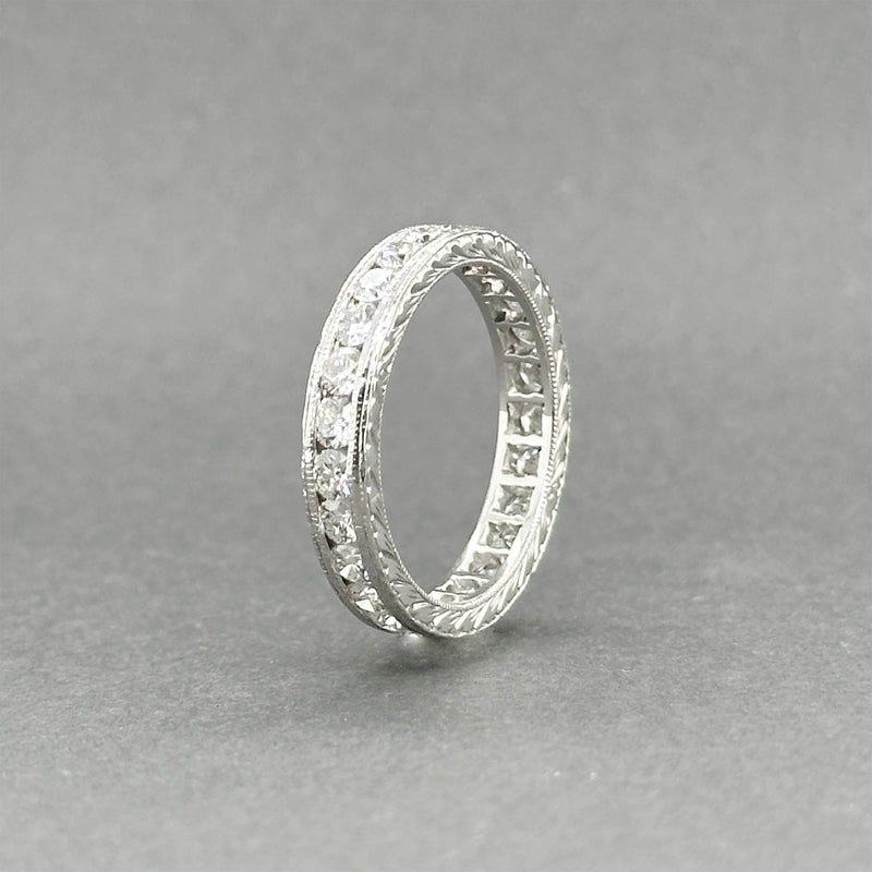 Estate Platinum 1.25ctw F-G/SI1-2 Diamond Eternity Ring