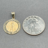 Estate 14K Y Gold Miraculous Medal Pendant