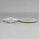 Estate 14K W Gold 1.45ctw H-I/SI2-I1 Diamond Eng. Ring