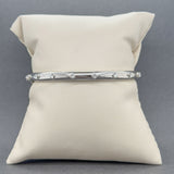 Estate 18K W Gold 1.14ctw G-H/SI1 Diamond Bangle Bracelet