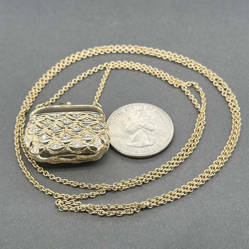 Estate Lumiere 14K Y Gold 0.67ctw Diamond Purse Pendant