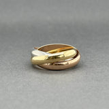 Estate Cartier 18K Tri Color Gold Trinity Classic Ring