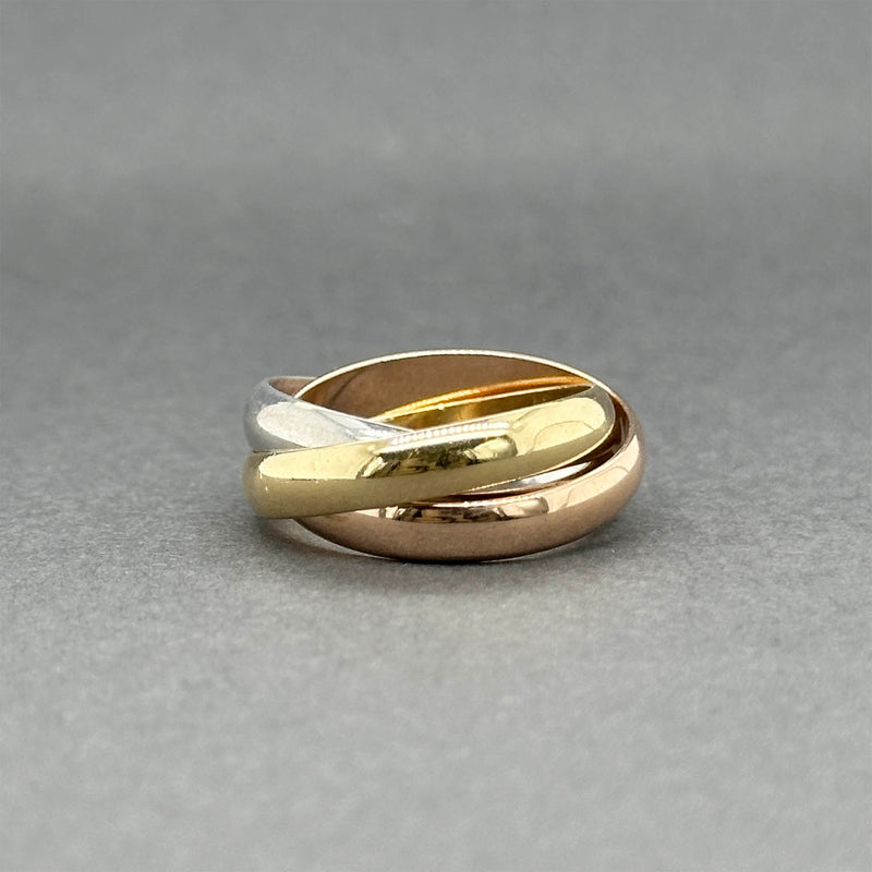 Estate Cartier 18K Tri Color Gold Trinity Classic Ring