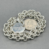 Estate Tiffany & Co. SS Oval Tag Necklace