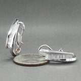 Estate 14K W Gold 0.84ctw Diamond J Hoop Earrings