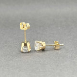 Estate 14K Y Gold CZ Stud Earrings