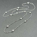 Estate 14K W Gold 0.94ctw H-J/SI2 Diamond By The Yard Necklace