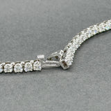 Estate 14K W Gold 10.21ctw G-I/VS2-SI1 Diamond Riviere Tennis Necklace