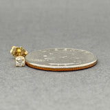 Estate 14K Y Gold 0.09ct G/I1 Diamond Single Stud Earring