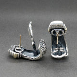 Estate David Yurman SS 14 Triple Cable Earrings