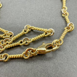 Estate 18K Y Gold 1.7mm 20” Bar Link Chain