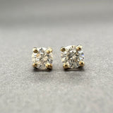 Estate 14K Y Gold 0.30ctw H-I/SI1 Diamond Stud Earrings