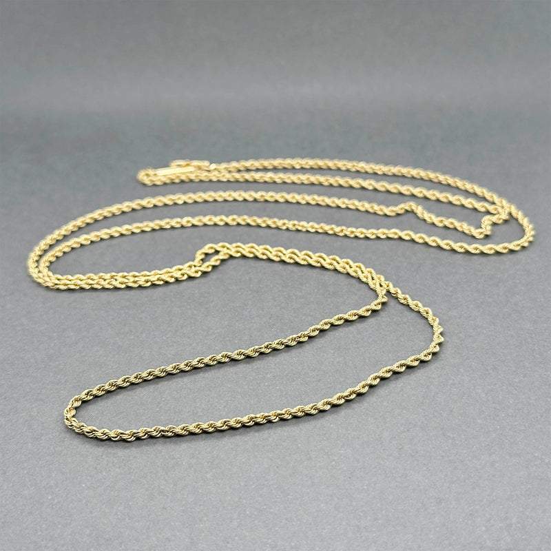 Estate 14K Y Gold 1.79mm 30.5” Rope Chain