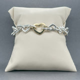 Estate Tiffany & Co. SS 18 Heart Link Bracelet
