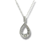 SS 0.50ct  F-G/VS2 Lab Created Diamond Teardrop Pendant