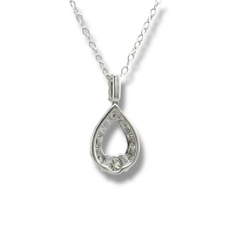 SS 0.50ct  F-G/VS2 Lab Created Diamond Teardrop Pendant