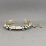 Estate Jasper Nelson SS Turquoise Navajo Cuff Bracelet