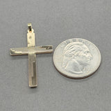 Estate 14K Y Gold 39mm Cross Pendant