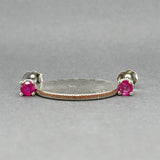 Estate Boucles d'oreilles à tige en or 14 carats avec rubis 0,76 carat