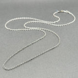Estate 14K W Gold 1.52mm 19.25” Cable Chain