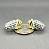 Estate David Yurman SS 14 Thoroughbred Shrimp Earrings