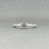 Estate 14K W Gold 0.18ctw H/SI1 Diamond Eng. Ring Semi-Mount