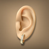 Estate 14K Y Gold 0.40ctw K-L/SI2-I1 Diamond Huggie Earrings