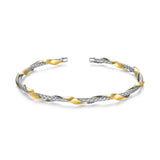 YGP Sterling Twisted Open Cuff Bangle