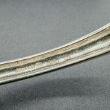 Estate Judith Ripka SS Amethyst Bangle Bracelet
