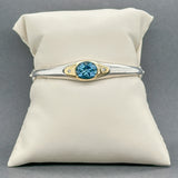 Estate Movado SS 18 13.89ct Blue Topaz Bracelet