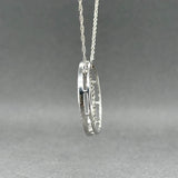 Estate 14K W Gold 0.75ctw Diamond Circle Pendant