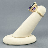 Estate 14K Y Gold 6.57ct Amethyst & 0.34ctw F-G/SI1-2 Diamond Ring