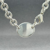 Estate Tiffany & Co. SS Oval Tag Necklace