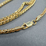 Estate 18K Y Gold 2.6mm 22” Wheat Chain