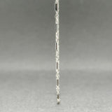 Estate 14K W Gold 1.3mm 17” Bar Link Chain